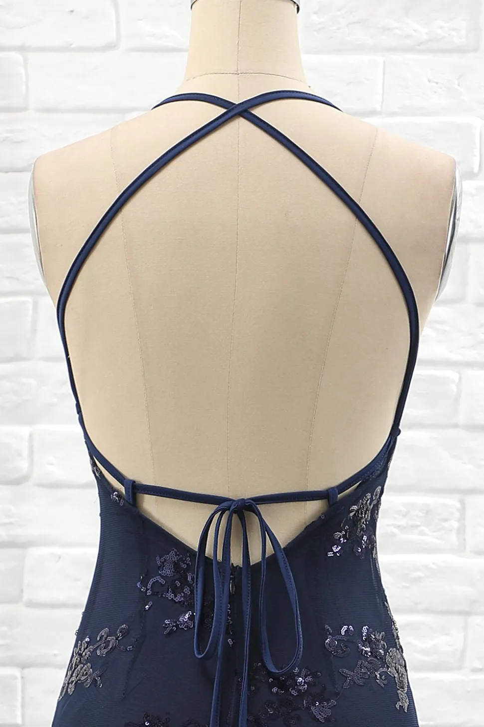 Spaghetti Alças Vestido de festa de sereia
