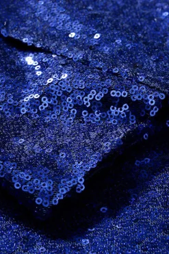 Sparkly Blue Shawl Lapela Um Botão Masculino Prom Blazer