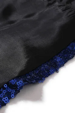 Sparkly Blue Shawl Lapela Um Botão Masculino Prom Blazer