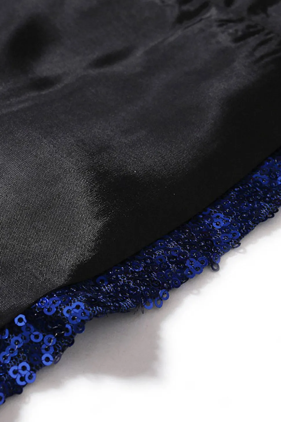 Sparkly Blue Shawl Lapela Um Botão Masculino Prom Blazer