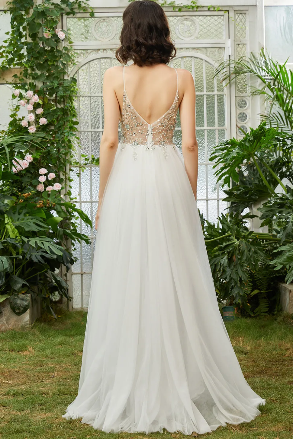 Sparkly Borgonha frisado longo vestido de baile de tule com fenda