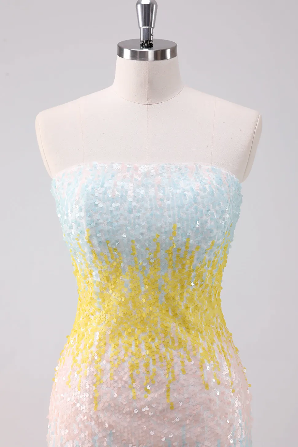 Sparkly branco sem alças apertado vestido curto Homecoming