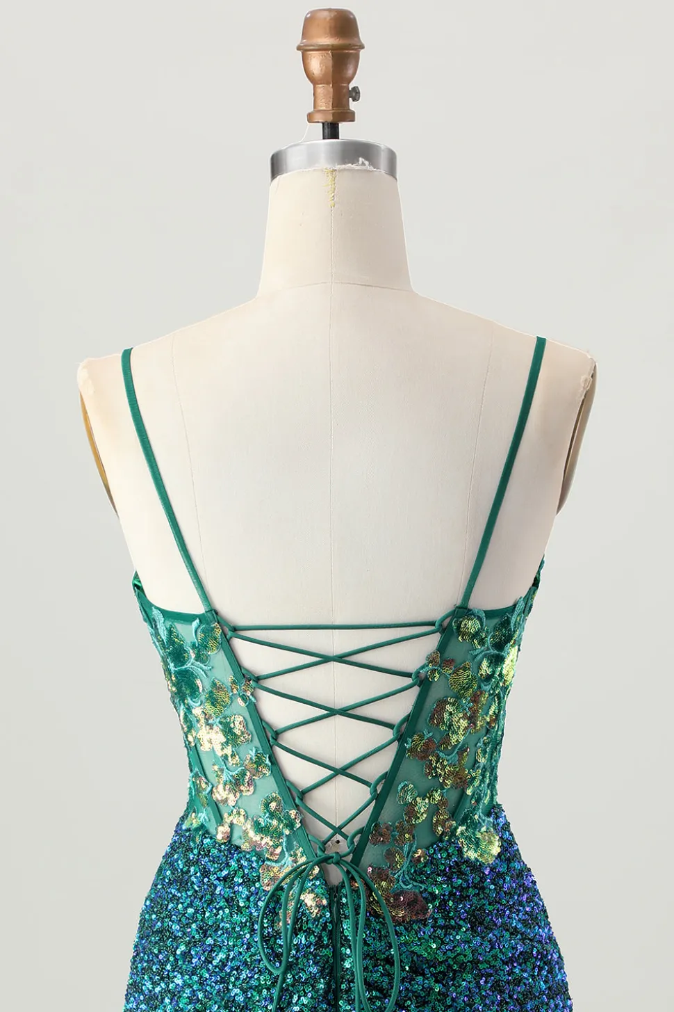 Sparkly Dark Purple Corset Homecoming Vestido com Sequins