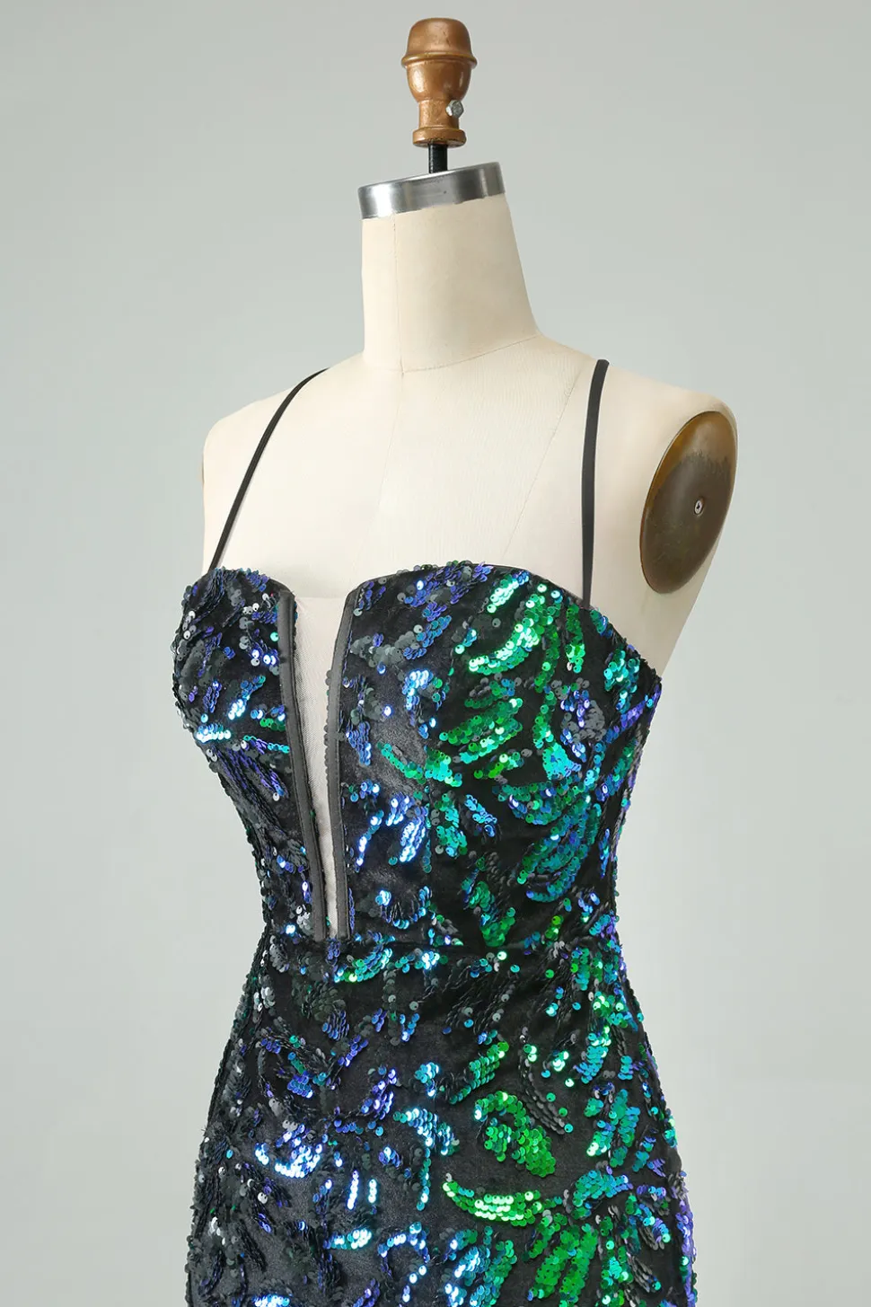 Sparkly Fuchsia Bodycon Esparguete Correias Sequins Vestido Curto Homecoming