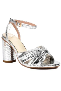 Sparkly Fuchsia Bow Mulheres Salto Alto
