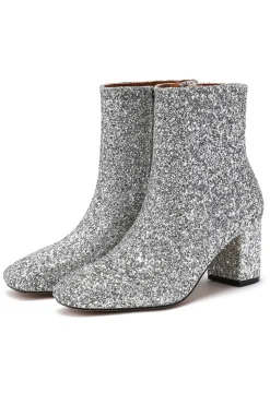 Sparkly Golden Sequins Botas de Moda Feminina