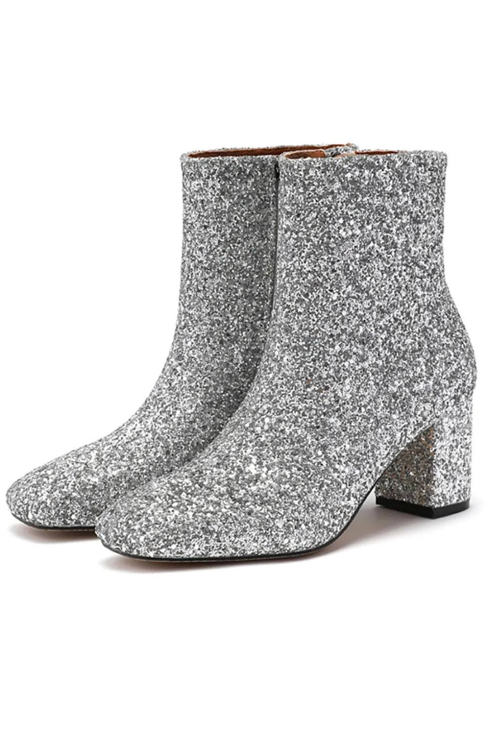 Sparkly Golden Sequins Botas de Moda Feminina
