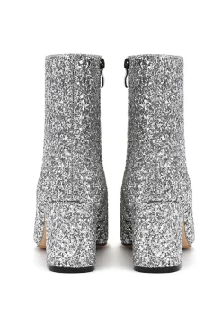 Sparkly Golden Sequins Botas de Moda Feminina