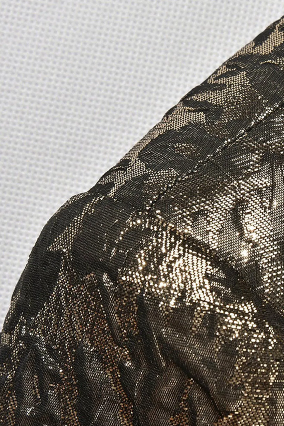 Sparkly Golden Shawl Lapela Masculino Prom Blazer