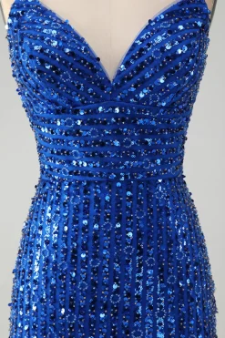 Sparkly Green Bodycon Sequins Lace Up Vestido Curto Homecoming