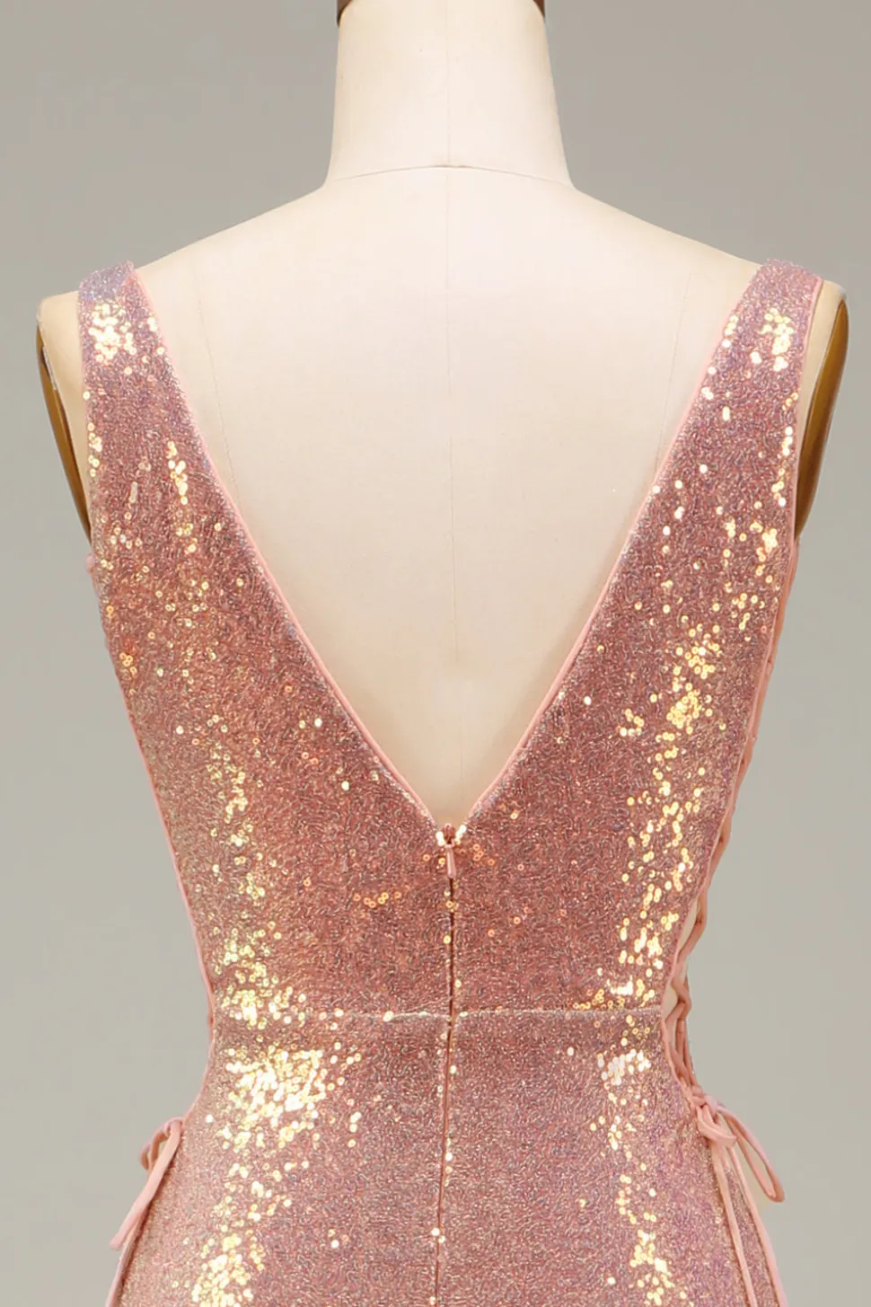 Sparkly Hot Pink Sereia Prom Dress com Fenda