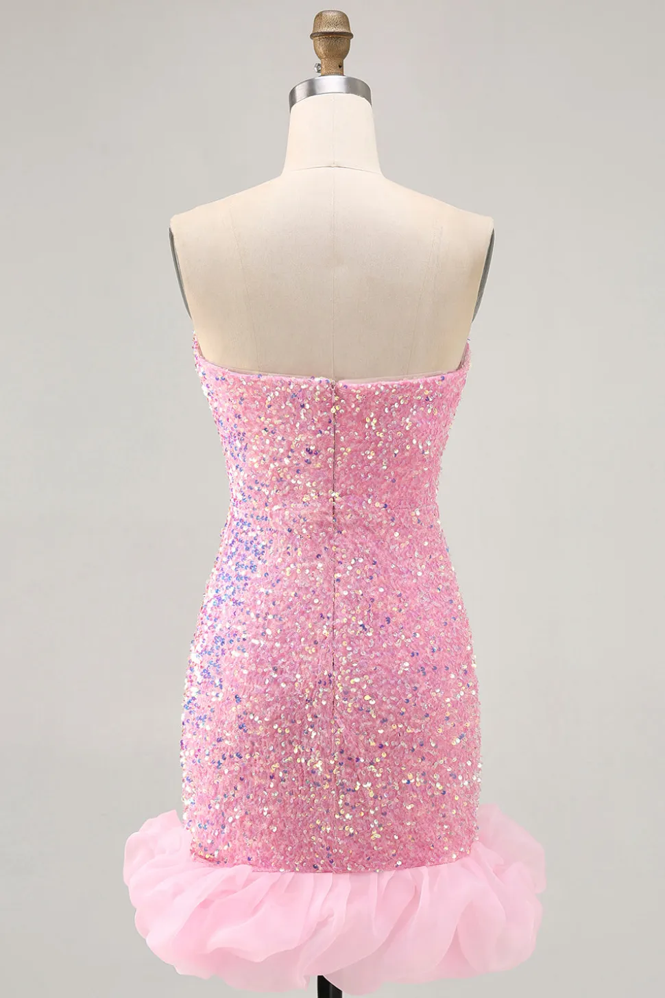 Sparkly Off The Shoulder Pink Sequins Vestido Apertado Homecoming
