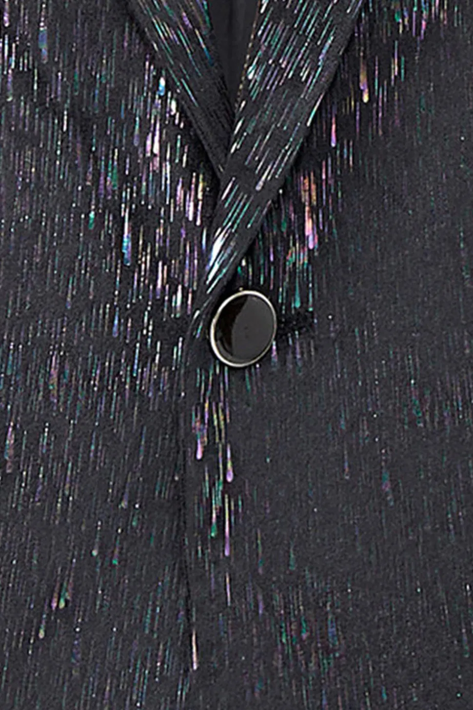 Sparkly Preto Notched Lapela 2 Peças Masculino Prom Terno com Flor 3D
