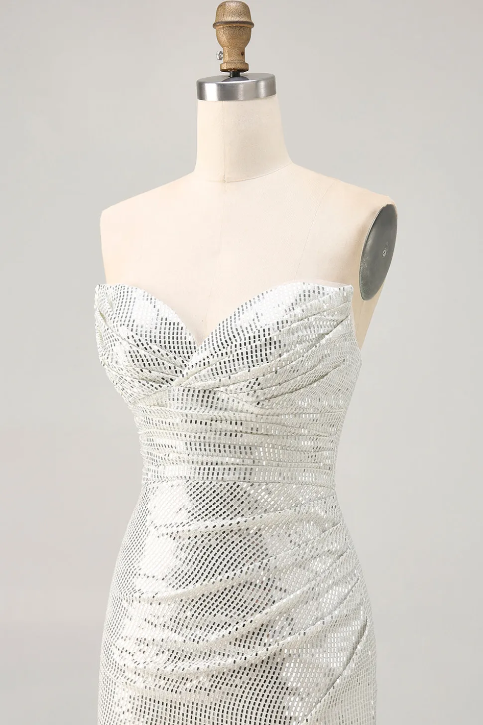 Sparkly Preto Strapless Tight Short Homecoming Dress com lantejoulas