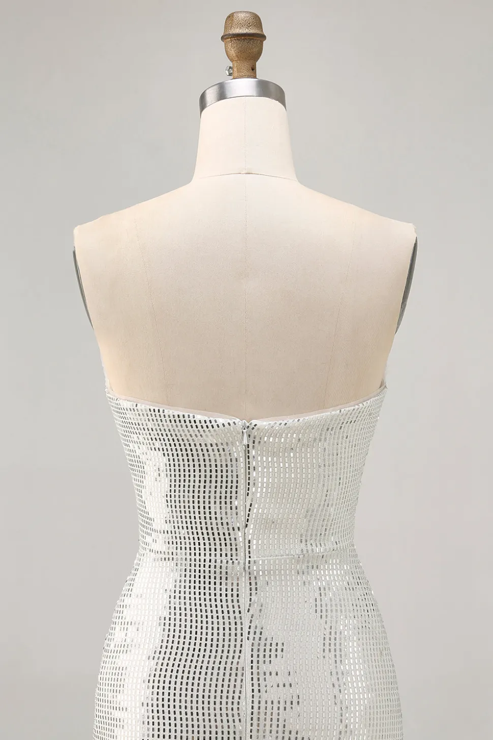 Sparkly Preto Strapless Tight Short Homecoming Dress com lantejoulas