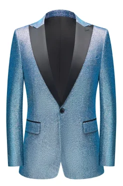 Sparkly Royal Blue Single Breasted 2 Peças Masculino Prom Terno