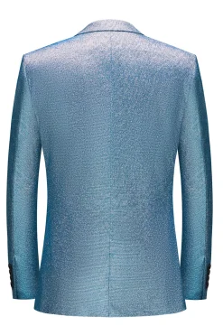 Sparkly Royal Blue Single Breasted 2 Peças Masculino Prom Terno