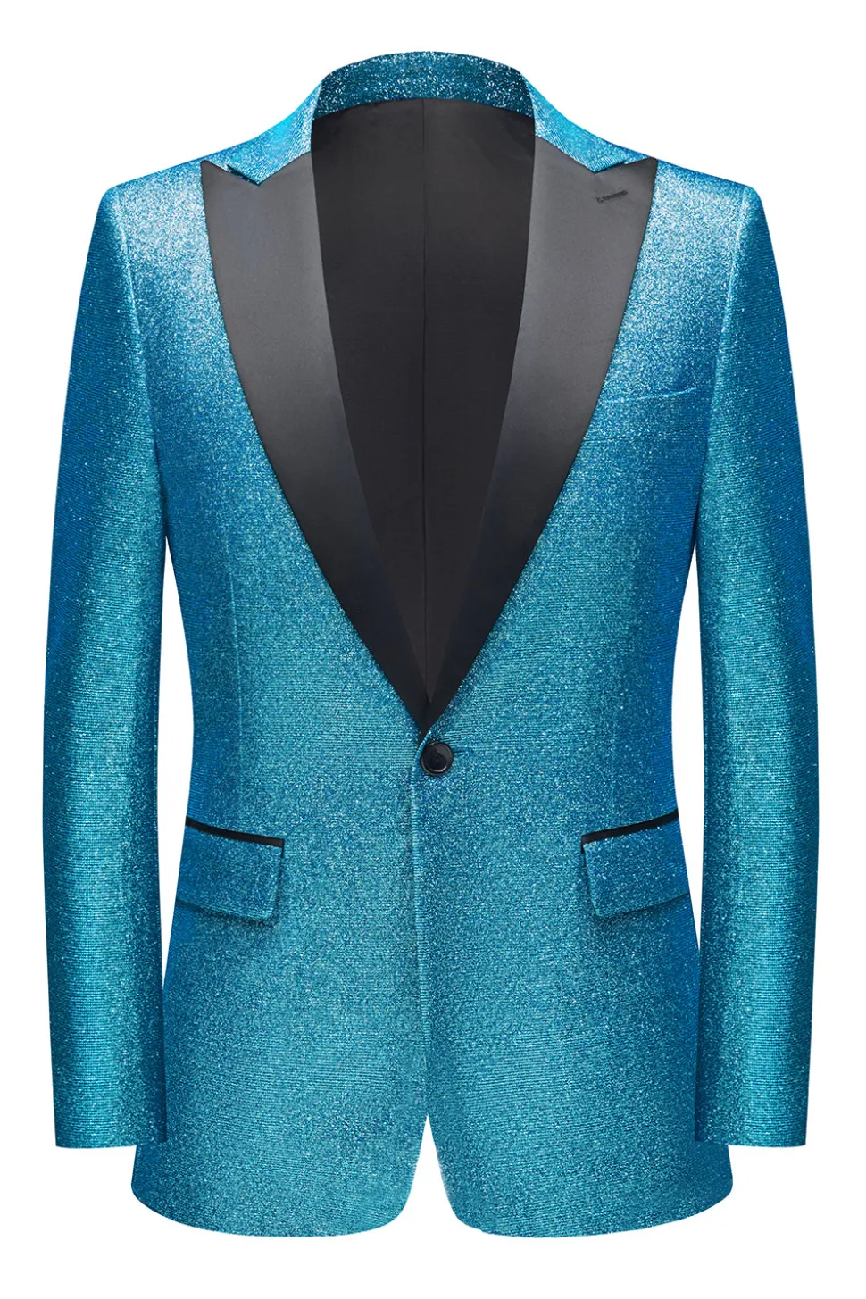 Sparkly Royal Blue Single Breasted 2 Peças Masculino Prom Terno