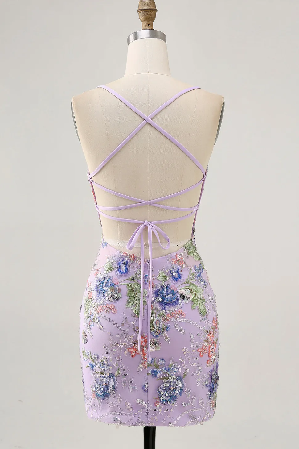 Sparkly Sequins Pink Bodycon Vestido Curto Floral Homecoming