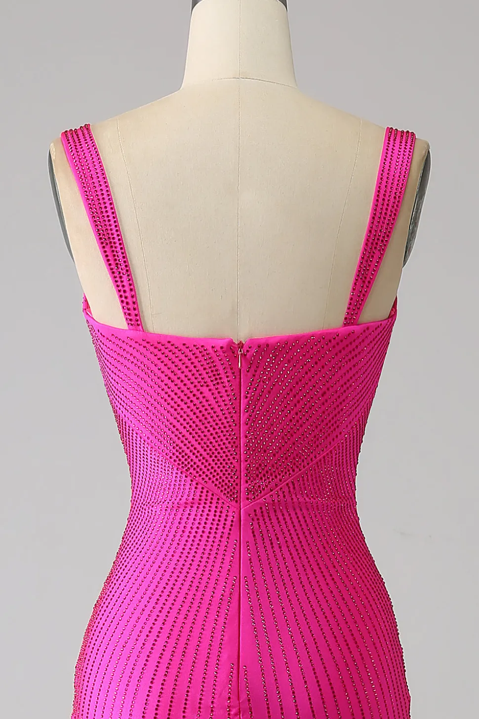 Sparkly Sereia Hot Pink Prom Dress com Hollow-out