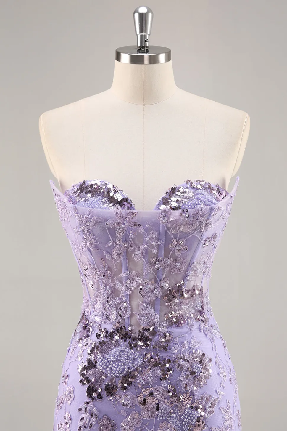 Strapless friso bodycon vestido roxo Homecoming com apliques