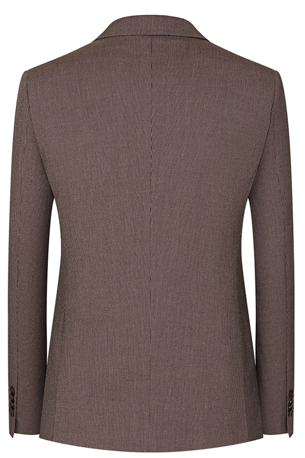 Taupe 3 Peça Slim Fit Notched Lapela Um Botão Fatos Formais Masculinos