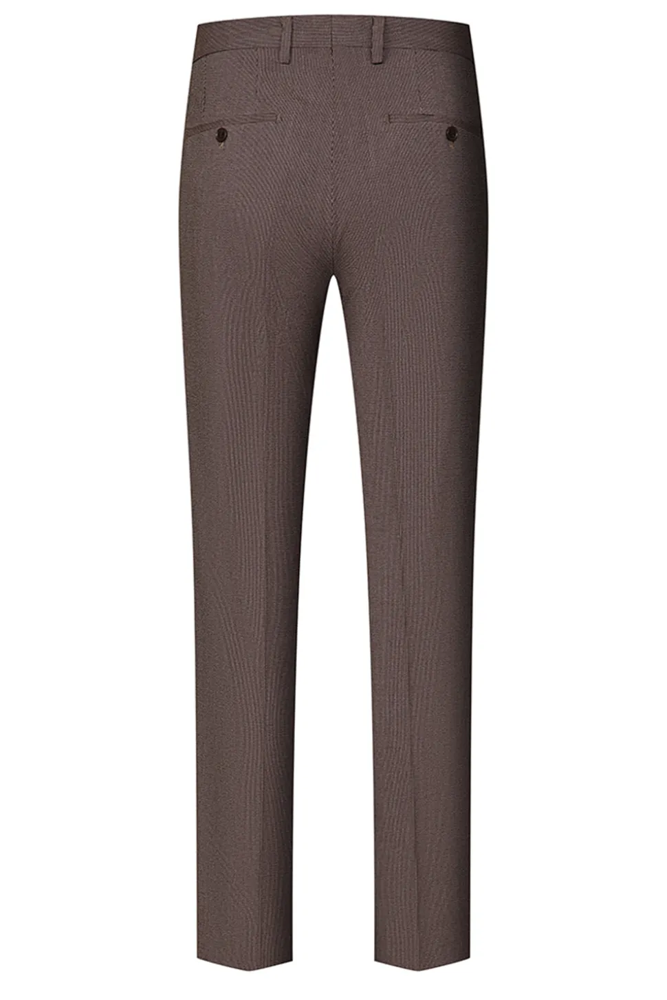 Taupe 3 Peça Slim Fit Notched Lapela Um Botão Fatos Formais Masculinos