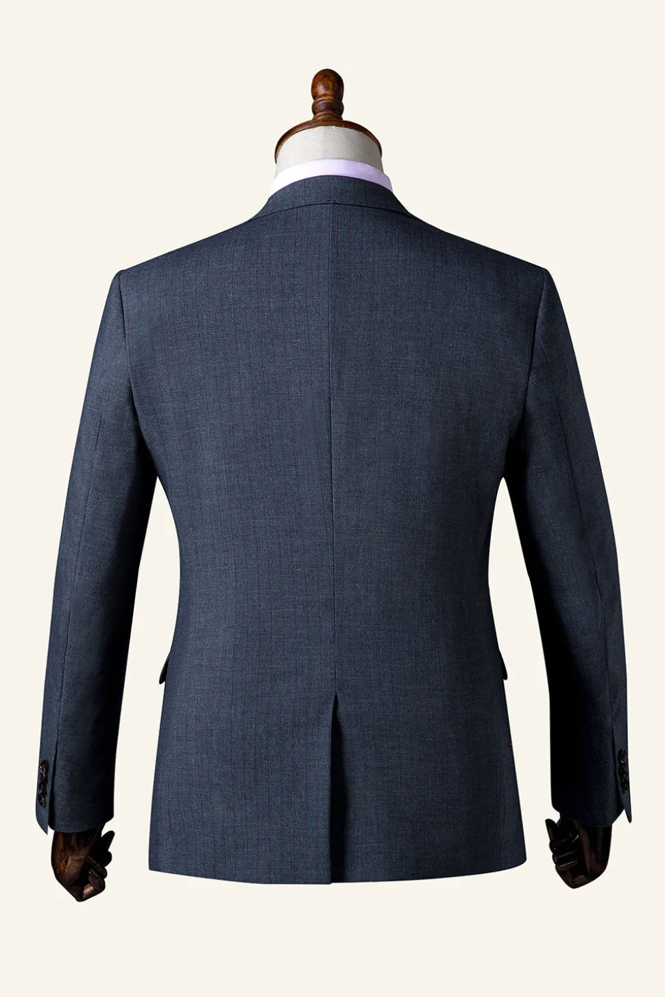 Terno Masculino 3 Peças Peito Único Azul Escuro