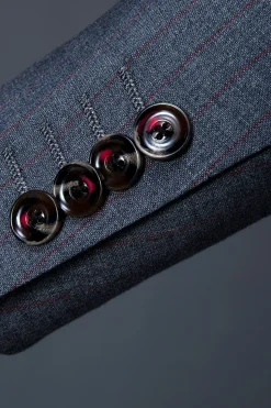 Terno Masculino 3 Peças Peito Único Azul Escuro