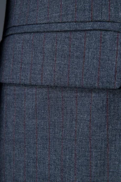 Terno Masculino 3 Peças Peito Único Azul Escuro