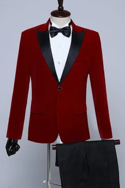 Terno masculino de veludo preto