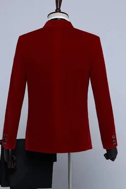 Terno masculino de veludo preto