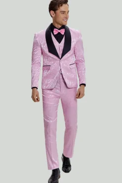 Ternos de baile Jacquard Rosa 3 peças