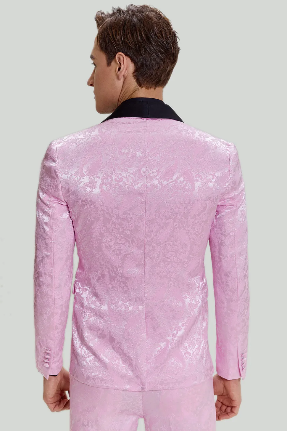 Ternos de baile Jacquard Rosa 3 peças