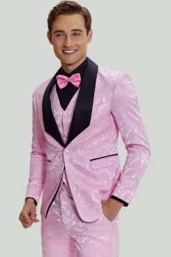 Ternos de baile Jacquard Rosa 3 peças