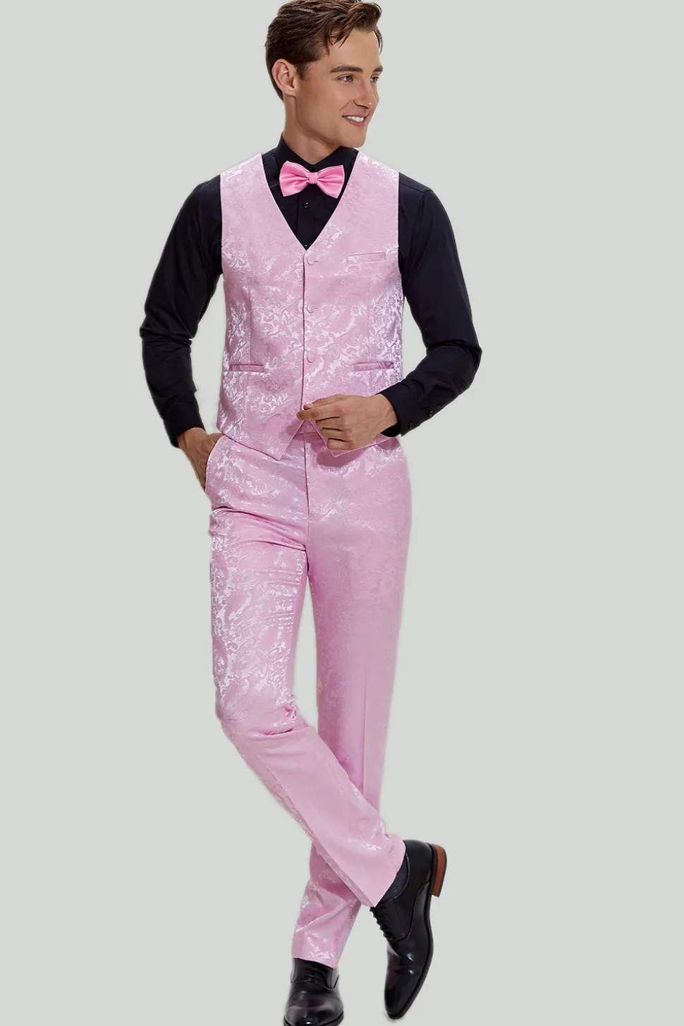 Ternos de baile Jacquard Rosa 3 peças