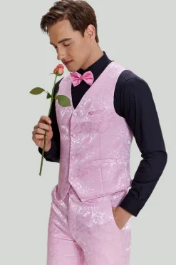 Ternos de baile Jacquard Rosa 3 peças