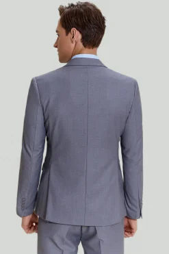 Ternos de formatura masculinos cinza de lapela entalhadas de 3 peças