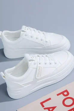 Ténis Casuais Plano Branco