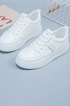 Ténis Casuais Plano Branco