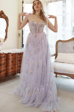Tule Mais Tamanho Vestido de Festa Com Bordado