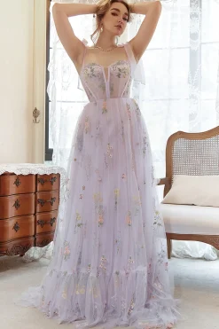 Tule Mais Tamanho Vestido de Festa Com Bordado