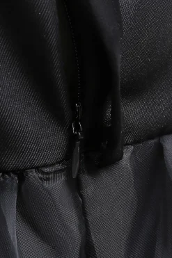 Tule preto Um vestido de menina linha com cinto