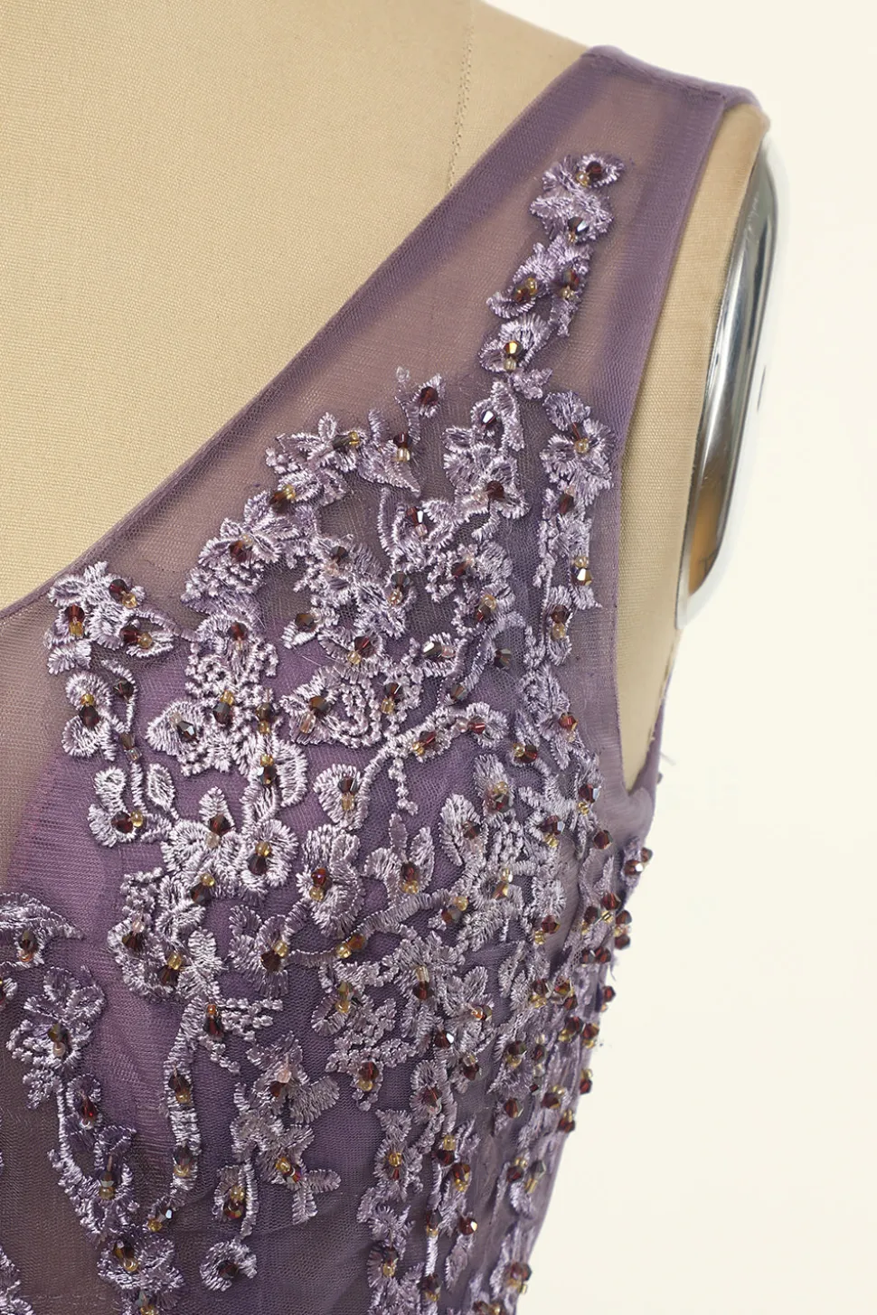 Tulle Roxo A-line Vestido de baile