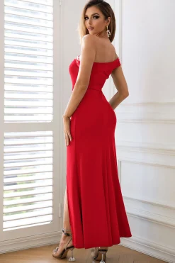 Um Ombro Vestido de Baile Preto