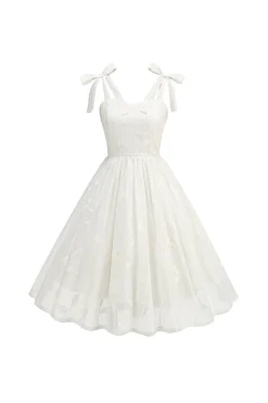 Uma linha de alças espaguete plissado branco curto vestido de cocktail