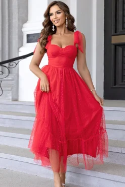 Uma linha plissada arco espaguete alças preto longo vestido de dama de honra