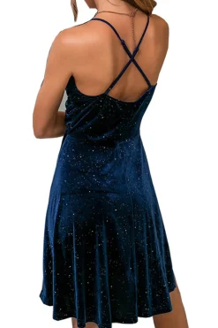 Veludo vestido de cocktail