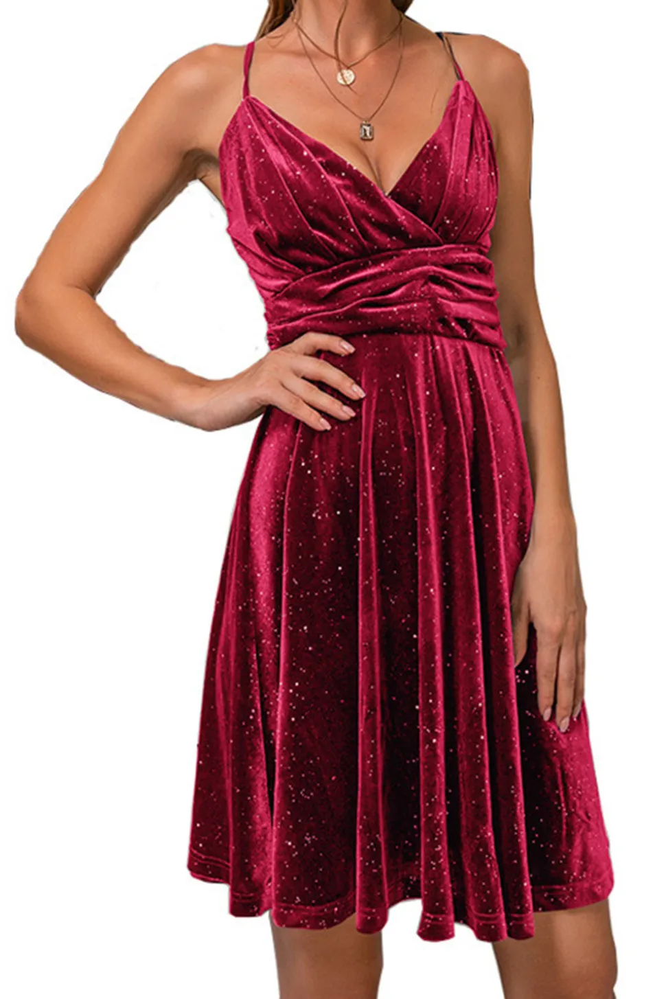 Veludo vestido de cocktail