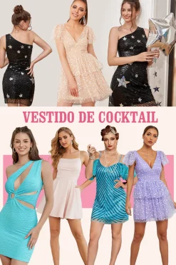 Venda Por Tempo Limitado de Vestidos de Cocktail(1 Peça - Estilo e Cor Aleatórios)